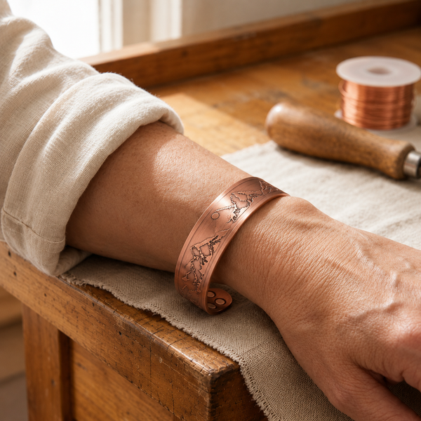 Bracciale in Rame di Lucia & Mila - Lupi Ululanti