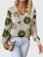 Bronwen | Floral Openwork Jumper