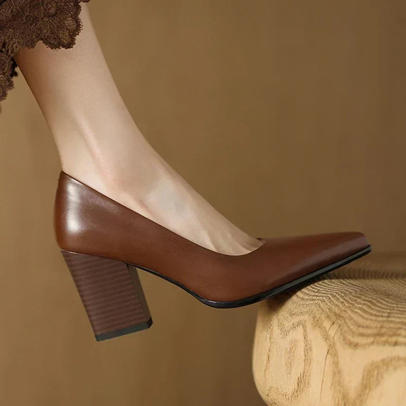 Věra | Klasické lodičky se širokým podpatkem
