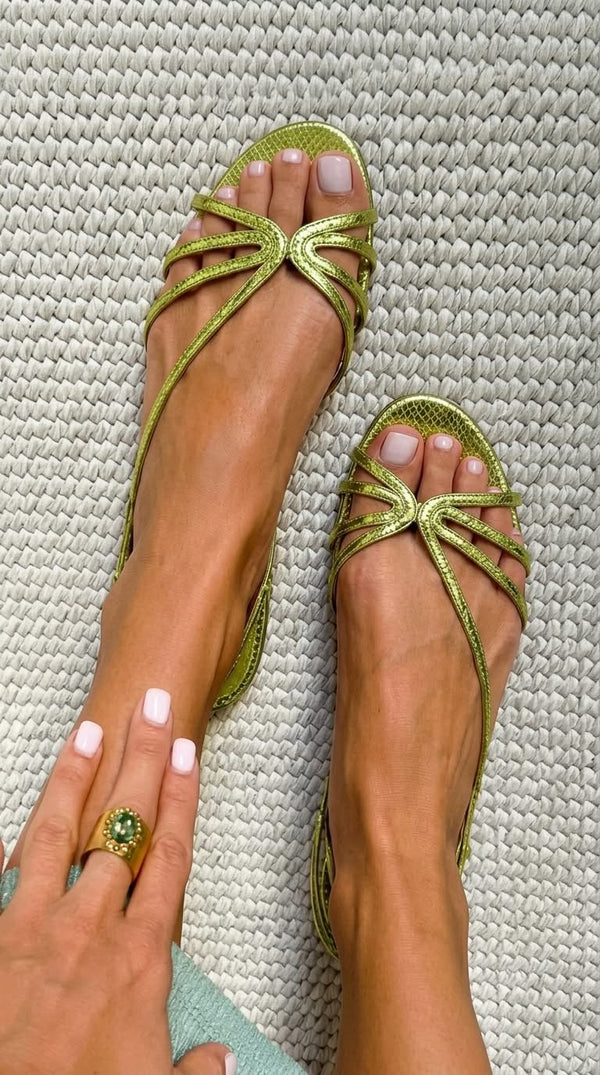 Ginevra | Sandali Dorati Eleganza Luminosa