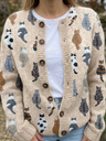 Lidia | Cat Print Cardigan