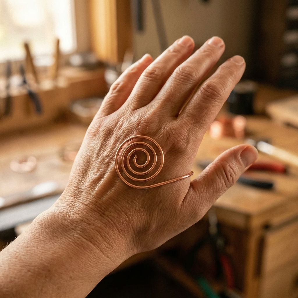 Spirale a Mano in Rame di Lucia & Mila - Intreccio