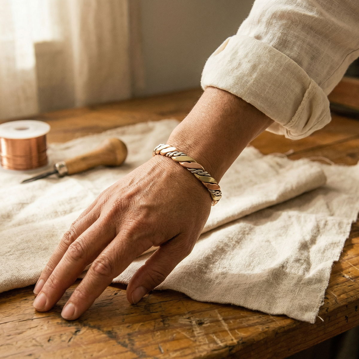 Bracciale in Rame di Lucia & Mila - Selce
