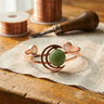 Bracciale in Rame di Lucia & Mila - Sfera Verde