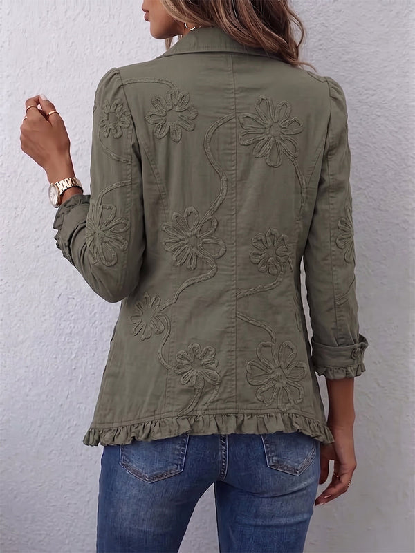 Assunta | Embroidered Jacket with Ruffles