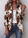 Franca | Cow Print Jacket with Ruffles