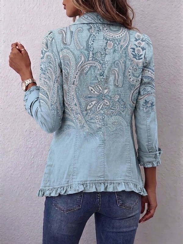 Teresina | Vintage Paisley Jacket with Ruffles